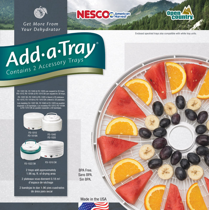 NESCO - Nesco Semi-Gloss White 2 each Food Dehydrator Tray [TR-2]