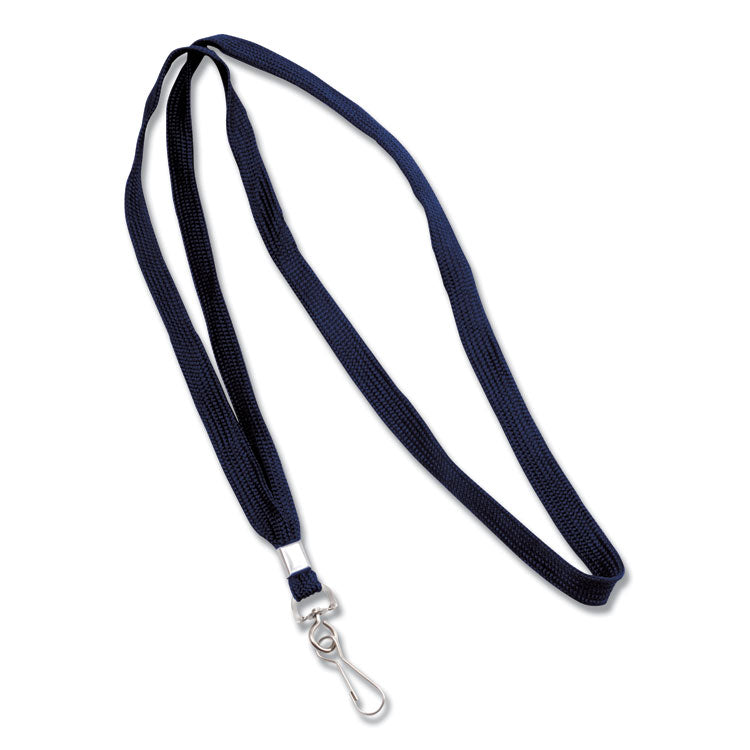 Advantus - Deluxe Lanyards, Metal J-Hook Fastener, 36" Long, Blue, 24/Box