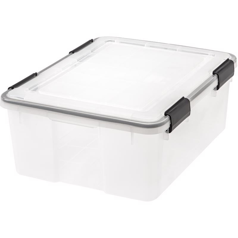 IRIS - IRIS WEATHERPRO 30 qt Clear Storage Box 7.75 in. H X 15.75 in. W X 19.7 in. D Stackable - Case of 6