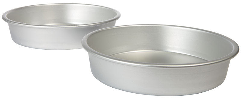 WILTON - Wilton 9 in. W X 9.9 in. L Cake Pan Silver 2 pc