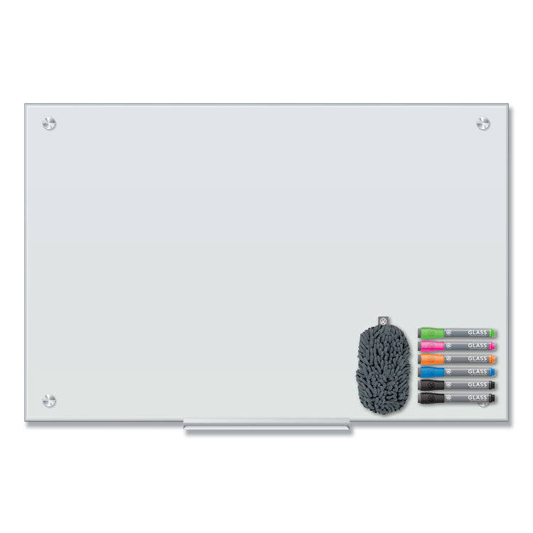 U Brands - Magnetic Glass Dry Erase Board Value Pack, 35 x 23, White