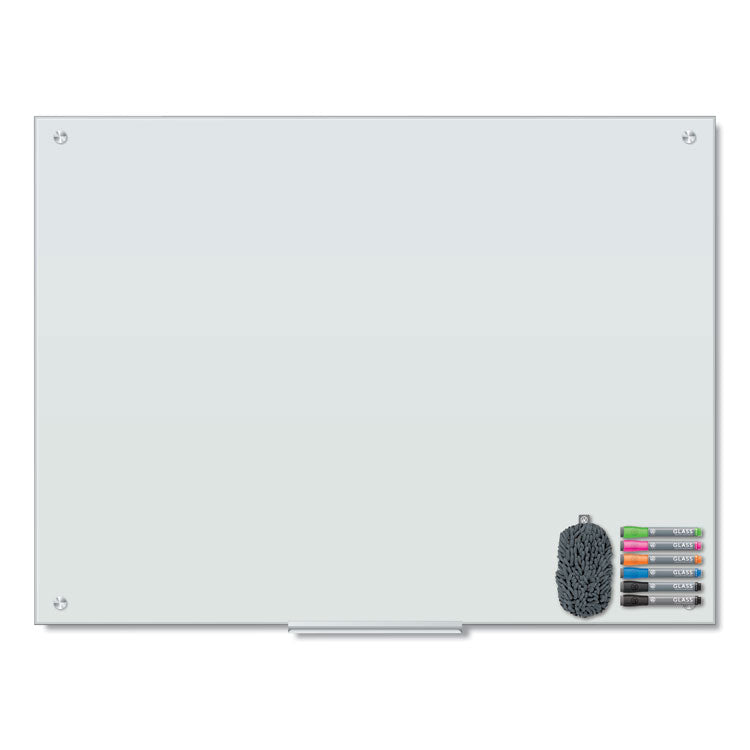 U Brands - Magnetic Glass Dry Erase Board Value Pack, 47 x 35, White