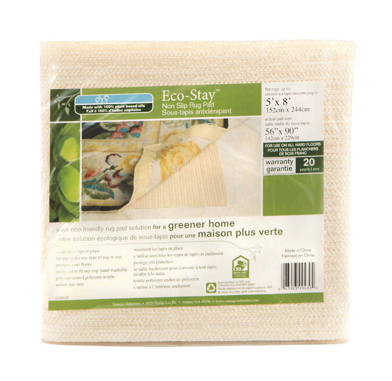 CON-TACT - Con-Tact Eco Stay 5 ft. W X 8 ft. L Reversible Polyester Indoor Rug Pad