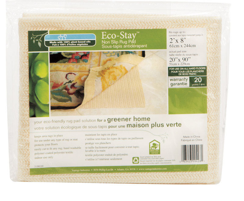 CON-TACT - Con-Tact Eco Stay 2 ft. W X 8 ft. L Reversible Polyester Indoor Rug Pad