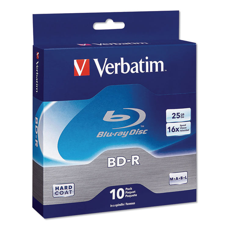 Verbatim - BD-R Blu-Ray Disc, 25 GB, 16x, White, 10/Pack