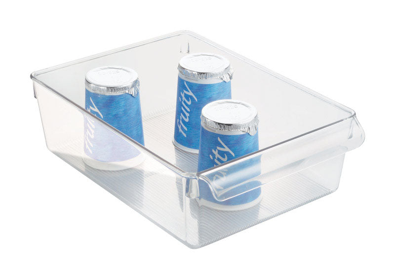 IDESIGN - iDesign Clear Storage Bin 3.5 in. H X 8 in. W X 11.5 in. D Stackable