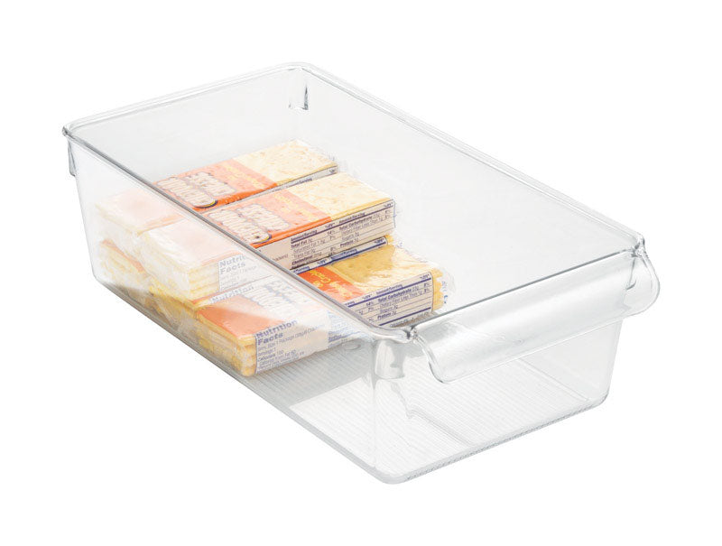 IDESIGN - iDesign Clear Storage Bin 3.5 in. H X 6 in. W X 11.5 in. D Stackable