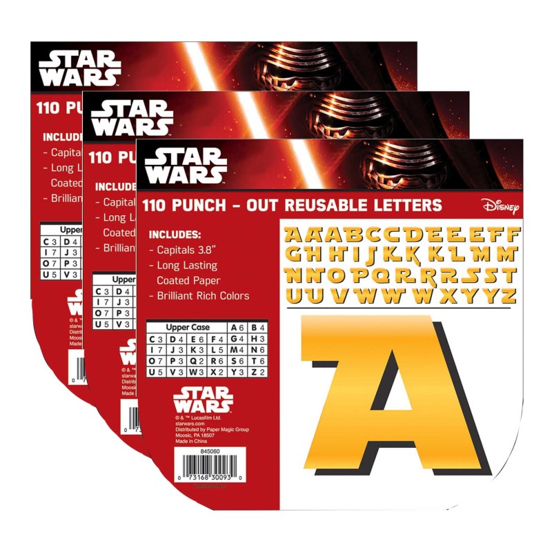 EUREKA - Star Wars™ Deco 4" Letters, 110 Per Pack, 3 Packs