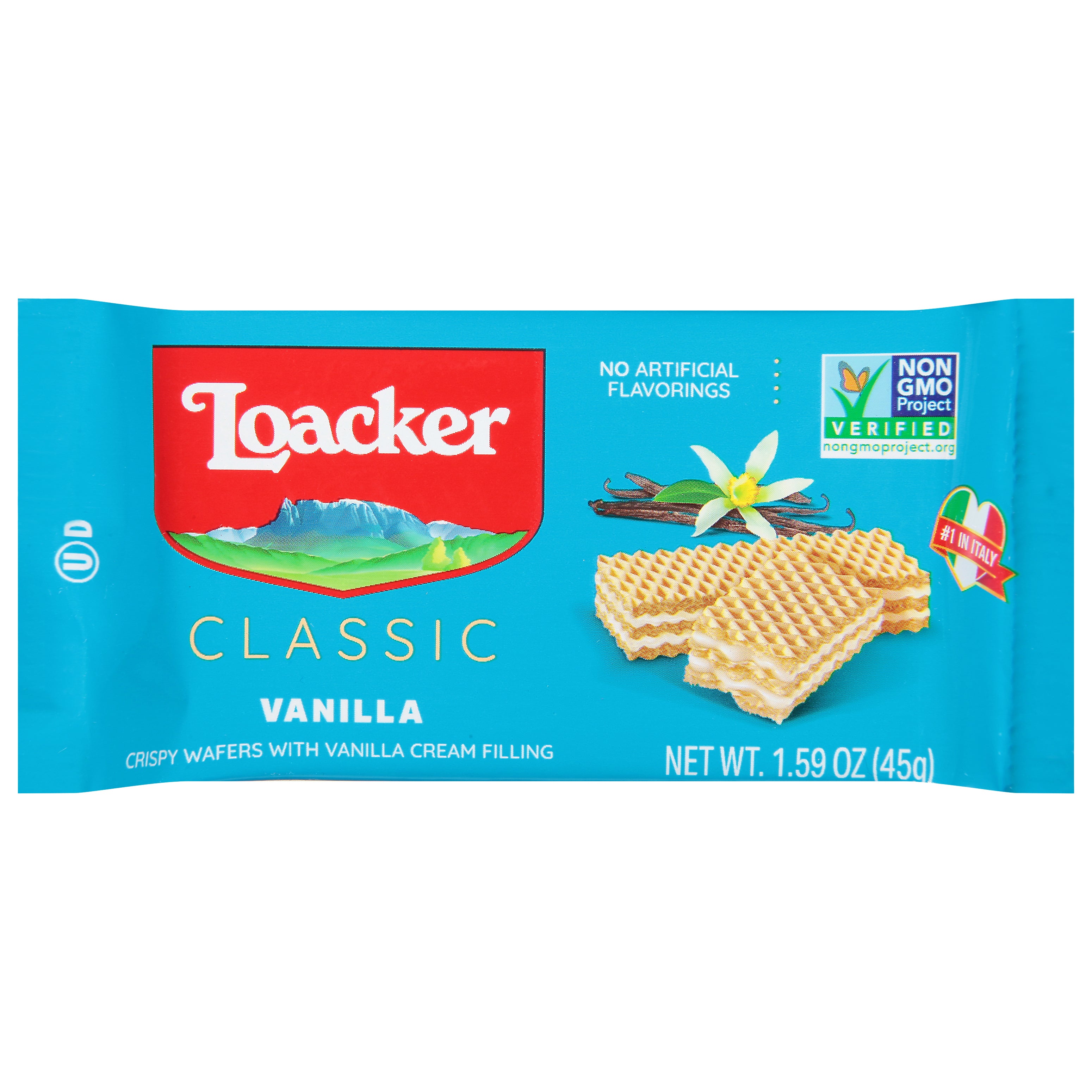 Loacker Classic Vanilla Wafers 1.59 oz - Case of 12