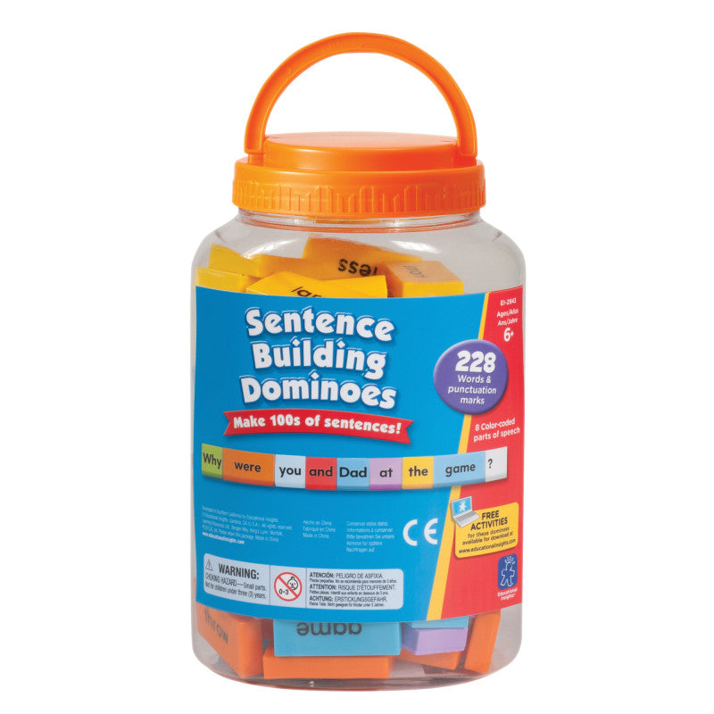 EDUCATIONAL INSIGHTS - Sentence-Building Dominoes, 228 Pieces