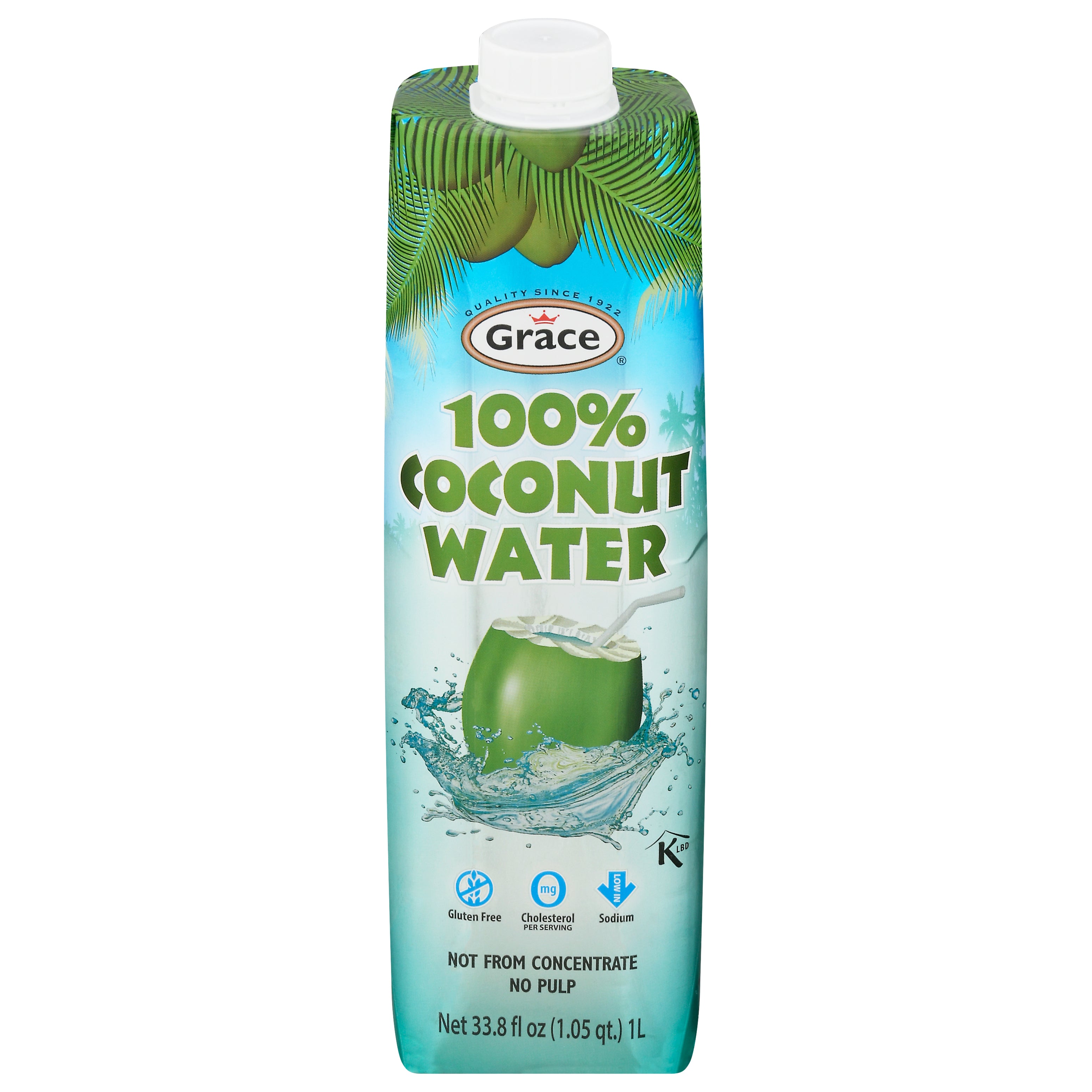 Grace 100% Coconut Water 33.8 fl oz - Case of 12