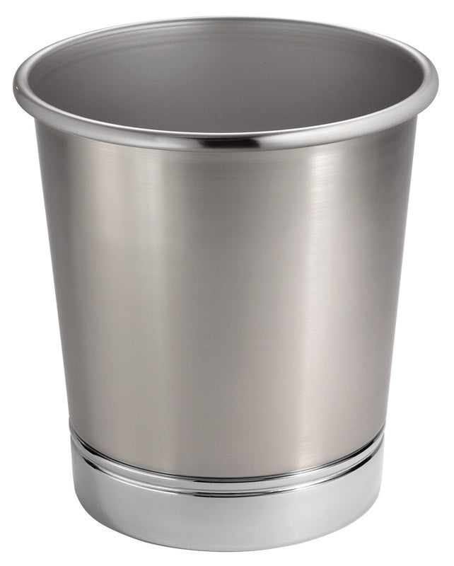 IDESIGN - iDesign Silver Steel York Trash Can - Case of 2