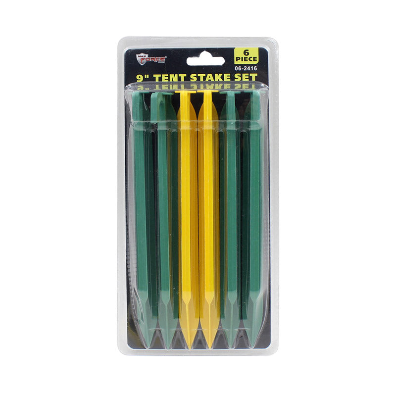 MAX FORCE - Max Force Outdoors and Camping Tent Stake Set Plastic 6 pk - Case of 12