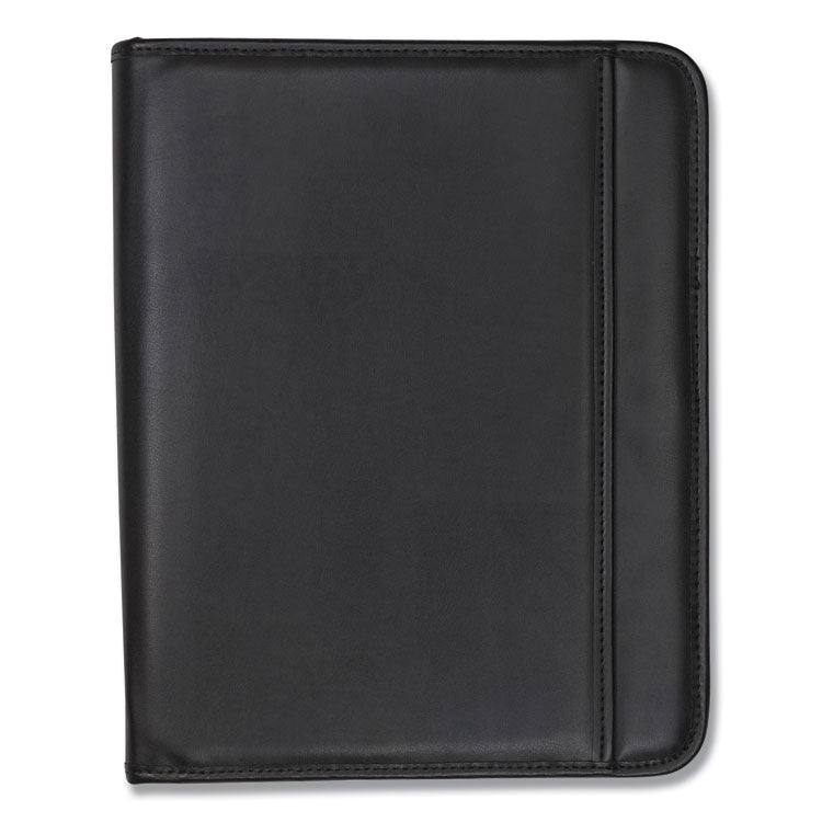 Samsill - Professional Zippered Pad Holder, Pockets/Slots, Writing Pad, Black