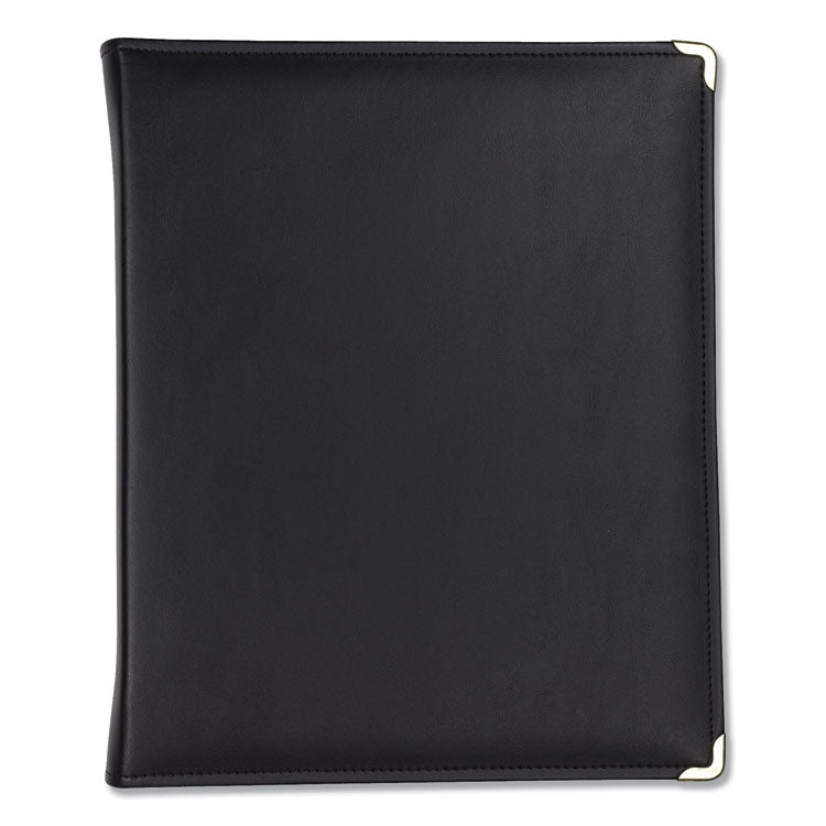 Samsill - Classic Collection Zipper Ring Binder, 3 Rings, 1.5" Capacity, 11 x 8.5, Black