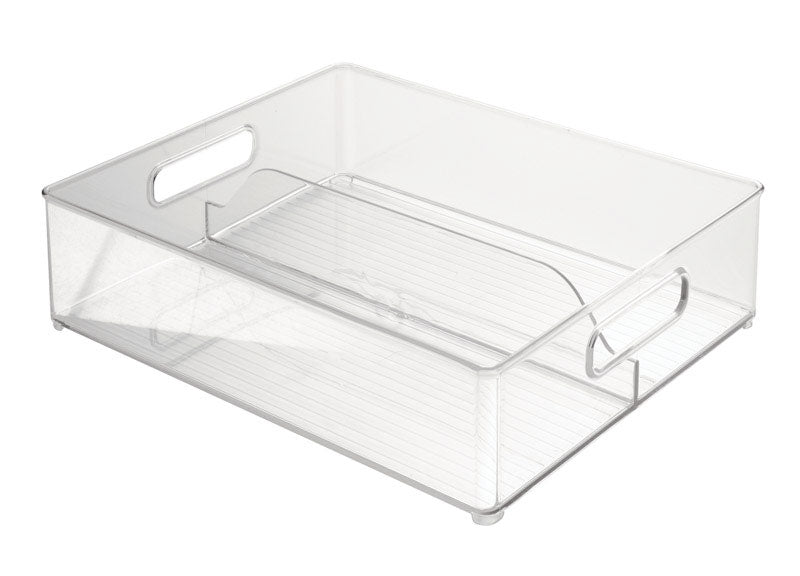 IDESIGN - iDesign Clear Storage Bin 4 in. H X 12 in. W X 14.5 in. D Stackable