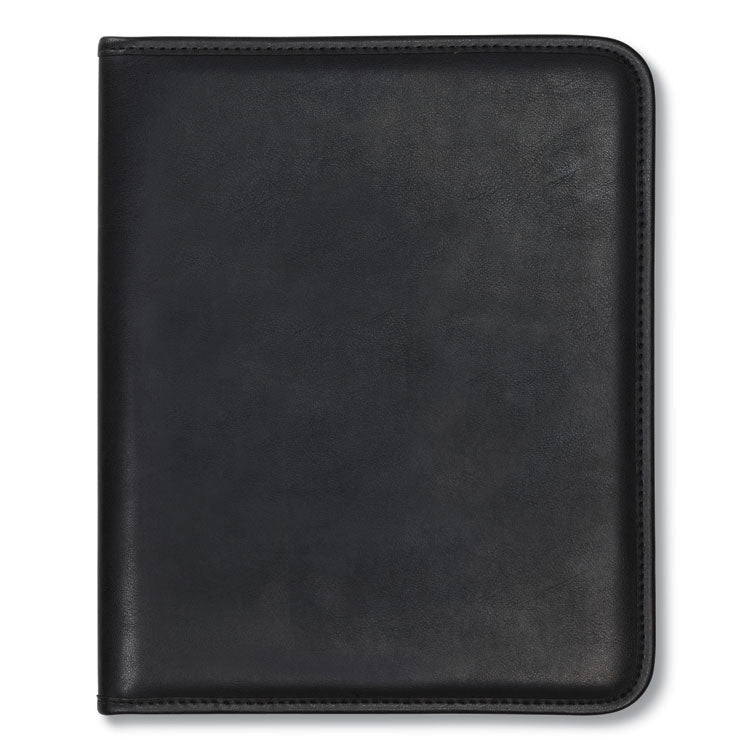 Samsill - Professional Padfolio, Storage Pockets/Card Slots, Writing Pad, Black