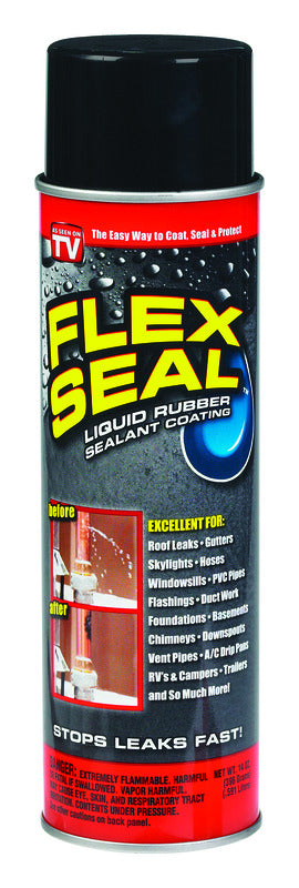 FLEX SEAL FAMILY OF PRODUCTS - Flex Seal Family of Products Flex Seal Black Rubber Spray Sealant 14 oz - Case of 6