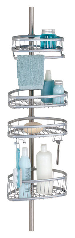 IDESIGN - iDesign Satin Silver Metal Tension Shower Caddy