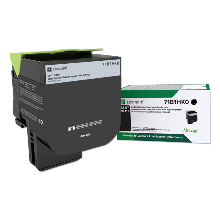 Lexmark - 71B1HK0 Unison High-Yield Toner, 6,000 Page-Yield, Black
