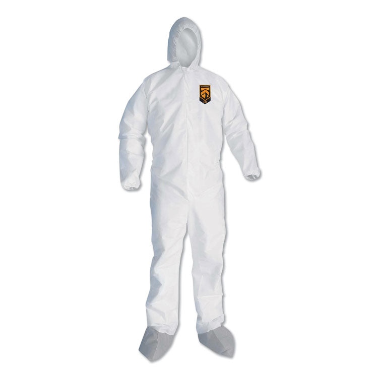 KleenGuard - A45 Liquid/Particle Protection Surface Prep/Paint Coveralls, 3X-Large, White, 25/Carton