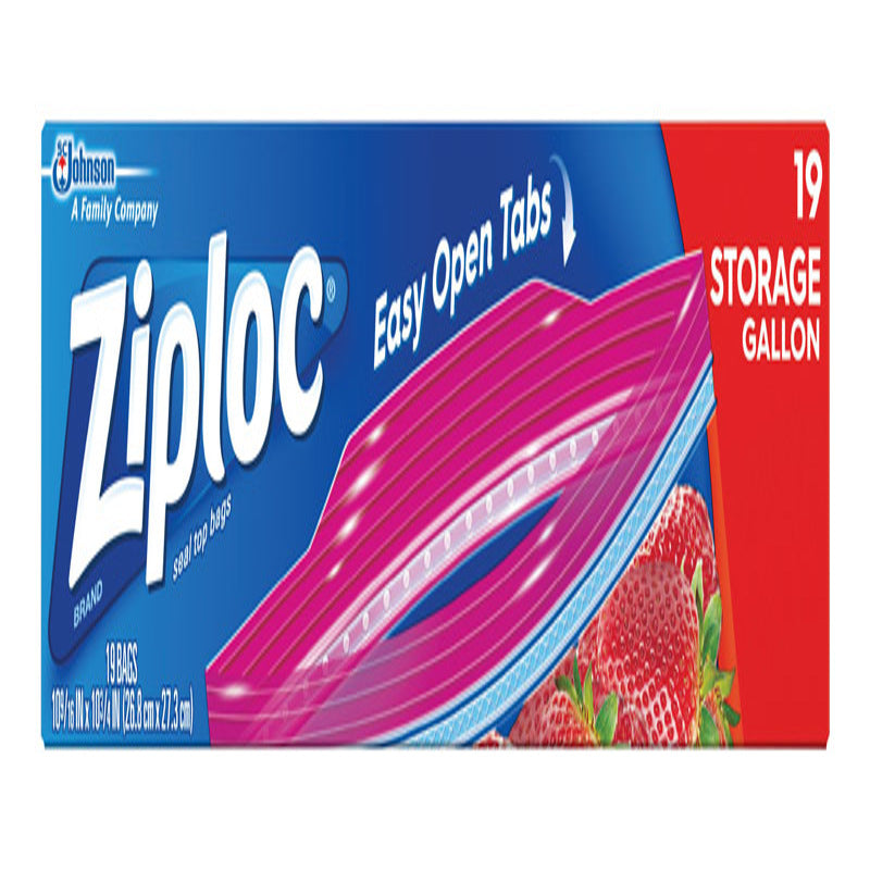 ZIPLOC - Ziploc Easy Open Tabs 1 gal Clear Food Storage Bag 19 pk - Case of 12