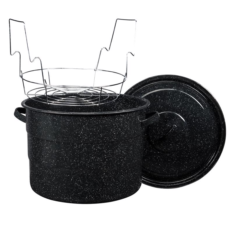 COLUMBIAN HOME - Granite Ware Canner with lid & Jar Rack 21.5 qt 3 pc - Case of 2