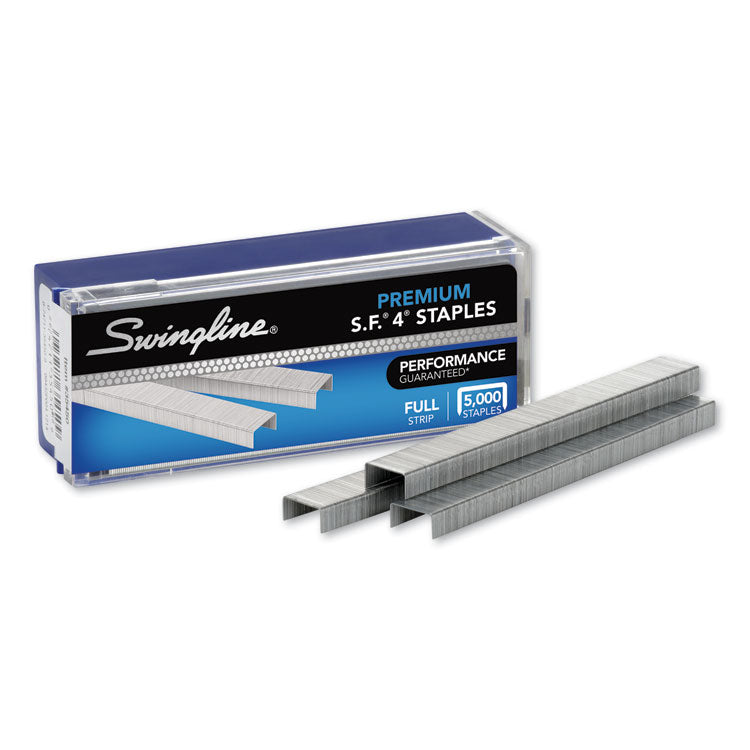 Swingline - S.F. 4 Premium Staples, 0.25" Leg, 0.5" Crown, Steel, 5,000/Box