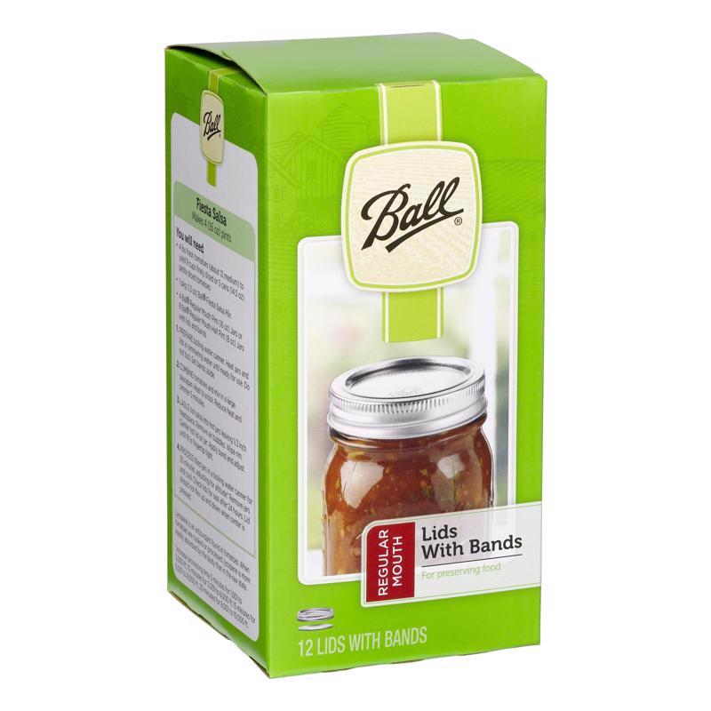 BALL - Ball Regular Mouth Canning Lids and Bands 12 pk - Case of 10