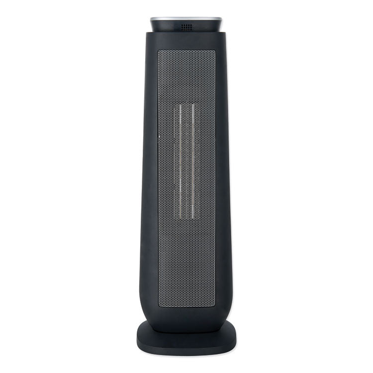 Alera - Ceramic Heater Tower with Remote Control, 1,500 W, 7.17 x 7.17 x 22.95, Black