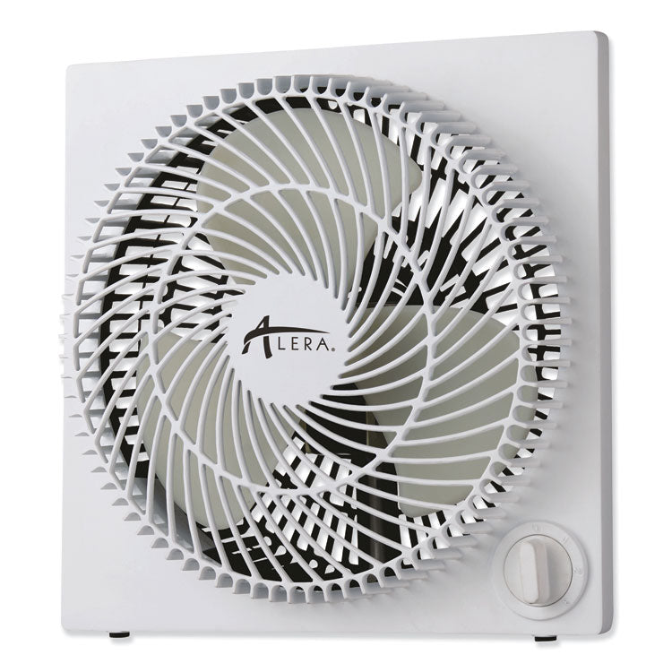 Alera - 9" 3-Speed Desktop Box Fan, Plastic, White