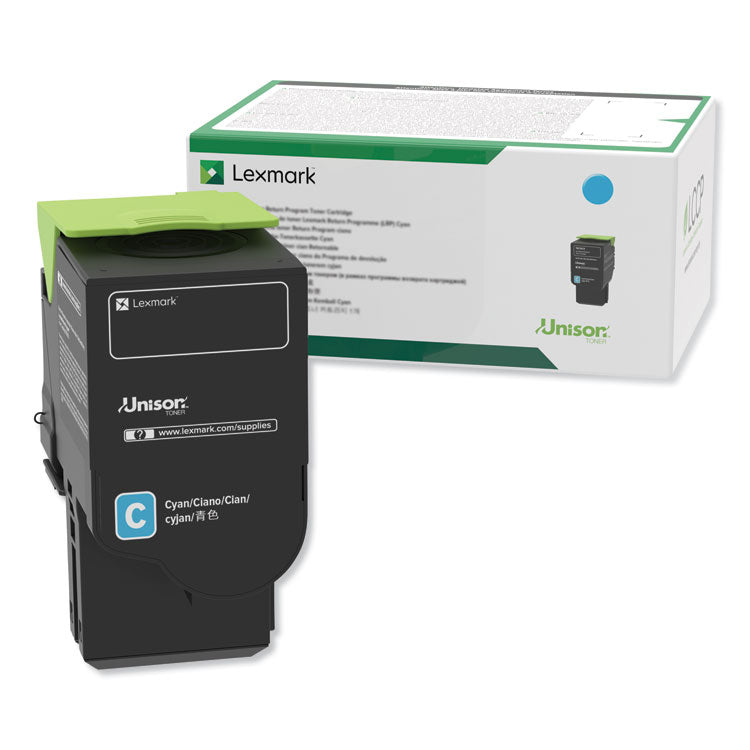Lexmark - 78C1XC0 Return Program Extra High-Yield Toner, 5,000 Page-Yield, Cyan