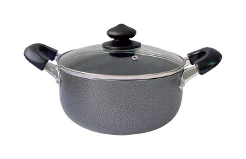 BENE CASA - Bene Casa Aluminum Dutch Oven 9.5 in. 5.2 qt Black