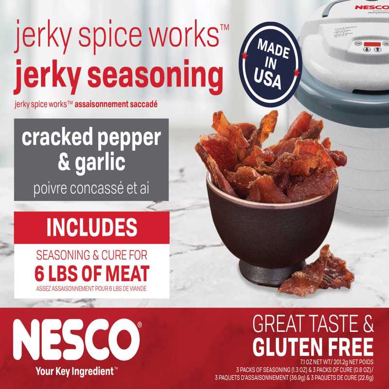 NESCO - Nesco Jerky Spice Works Cracked Pepper & Garlic Jerky Seasoning 6 lb Boxed