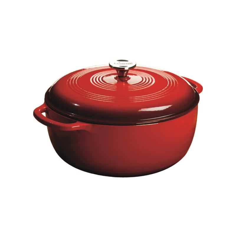 LODGE - Lodge Cast Iron Dutch Oven 11.5 in. 7.5 qt Red