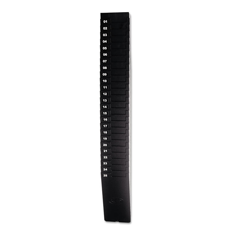 Lathem Time - Time Card Rack for 9" Cards, 25 Pockets, ABS Plastic, Black