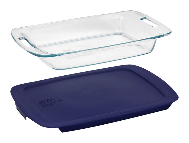 PYREX - Pyrex 9.75 in. W X 15.5 in. L Baking Dish Blue/Clear - Case of 2