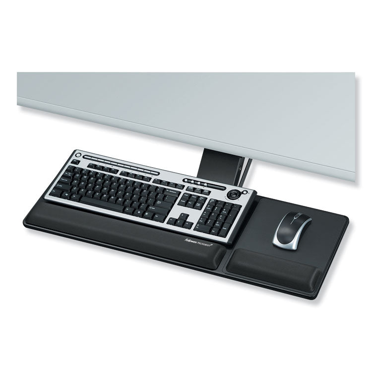 Fellowes - Designer Suites Compact Keyboard Tray, 19w x 9.5d, Black