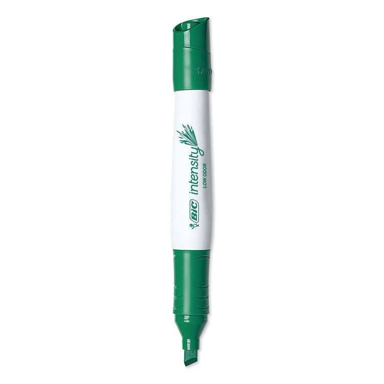 BIC - Intensity Low Odor Chisel Tip Dry Erase Marker, Broad Chisel Tip, Green, Dozen