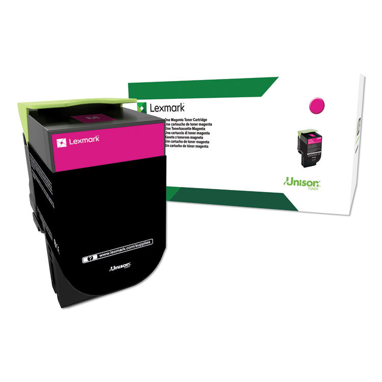 Lexmark - 80C0HMG Return Program High-Yield Toner, 3,000 Page-Yield, Magenta, TAA Compliant