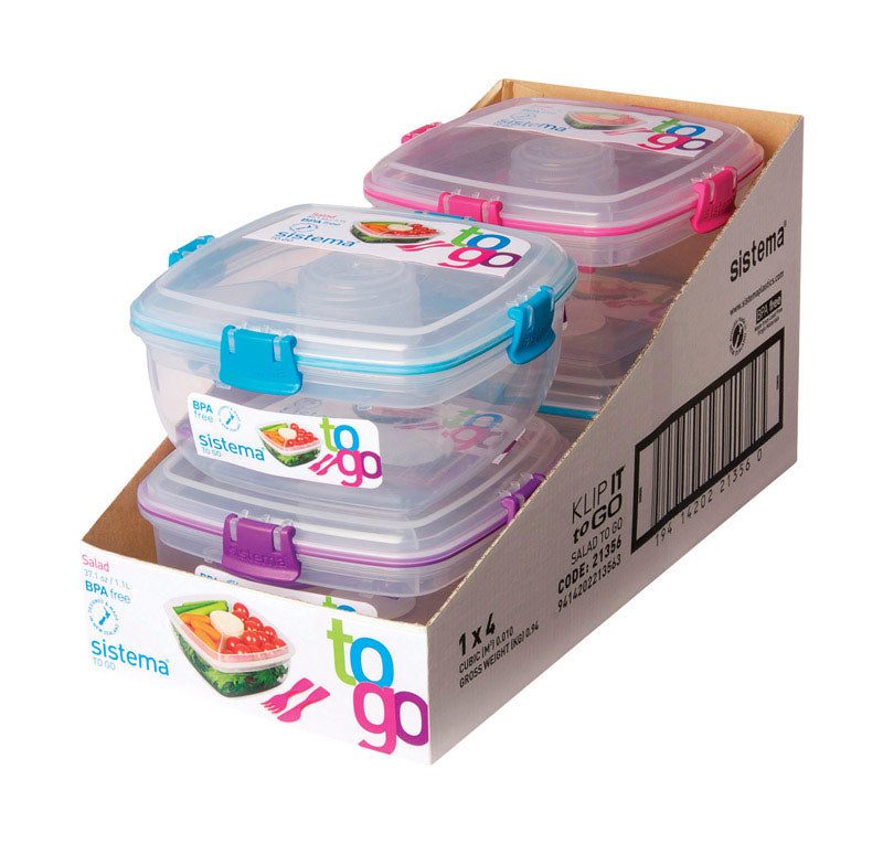 SISTEMA - Sistema To Go 37.1 oz Assorted Salad Container 1 pk - Case of 4