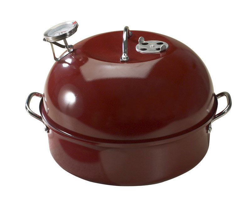 NORDIC WARE - Nordic Ware Aluminized Steel Kettle Smoker 12.38 in. Red