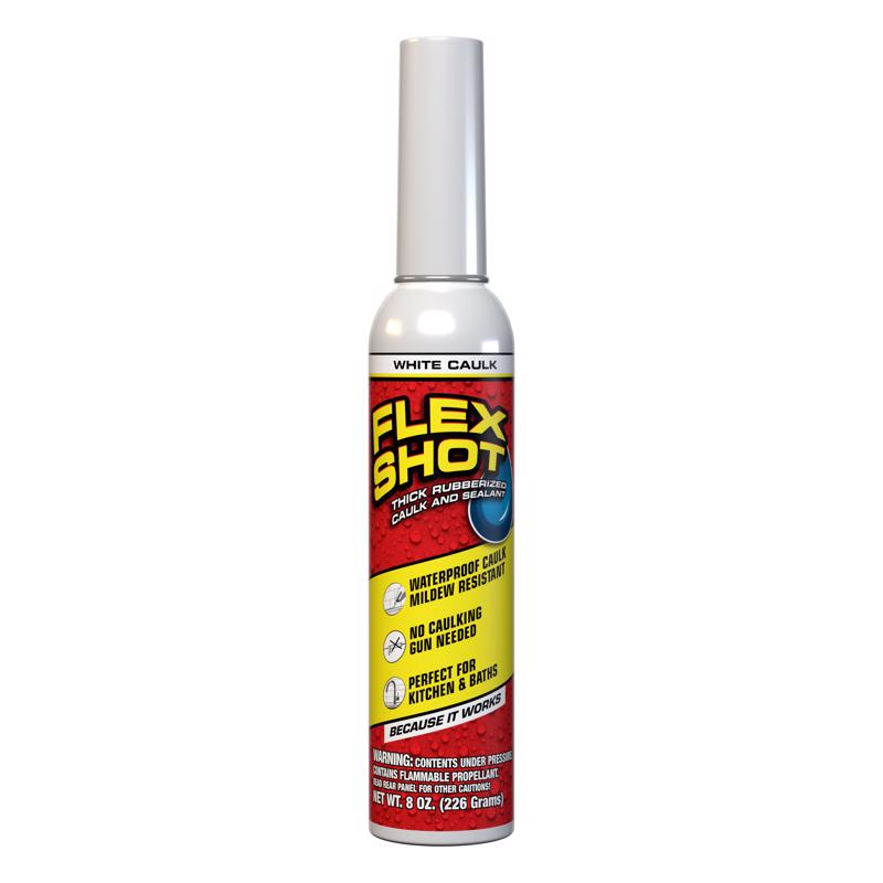 FLEX SEAL FAMILY OF PRODUCTS - Flex Seal Family of Products Flex Shot White Rubber All Purpose Waterproof Sealant 8 oz - Case of 4