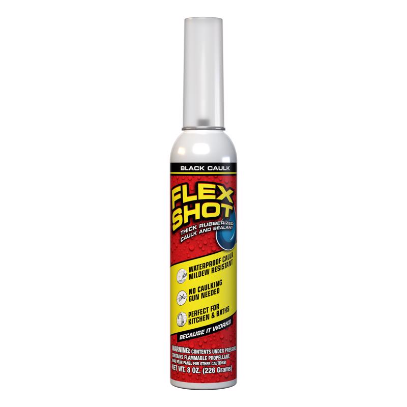 FLEX SEAL FAMILY OF PRODUCTS - Flex Seal Family of Products Flex Shot Black Rubber All Purpose Waterproof Sealant 8 oz - Case of 4