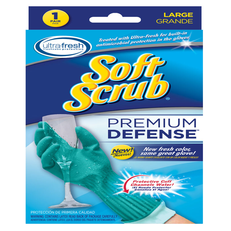 SOFT SCRUB - Soft Scrub Rubber Cleaning Gloves L Purple 1 pair