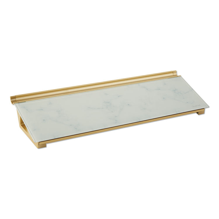 Quartet - Glass Dry Erase Desktop Computer Pad, 18 x 6, Marble Surface