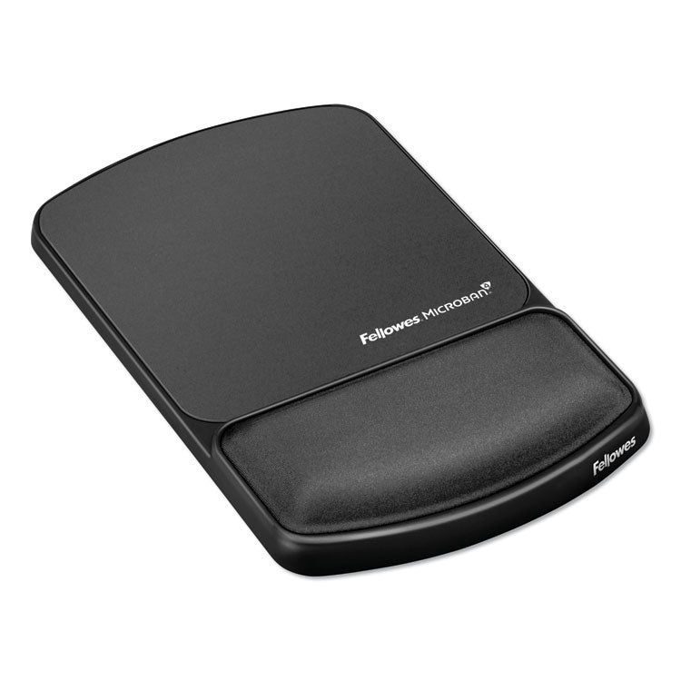 Fellowes - Mouse Pad with Wrist Support with Microban Protection, 6.75 x 10.12, Graphite