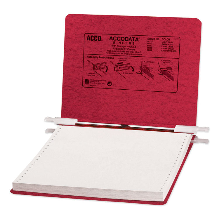 ACCO - PRESSTEX Covers with Storage Hooks, 2 Posts, 6" Capacity, 9.5 x 11, Executive Red