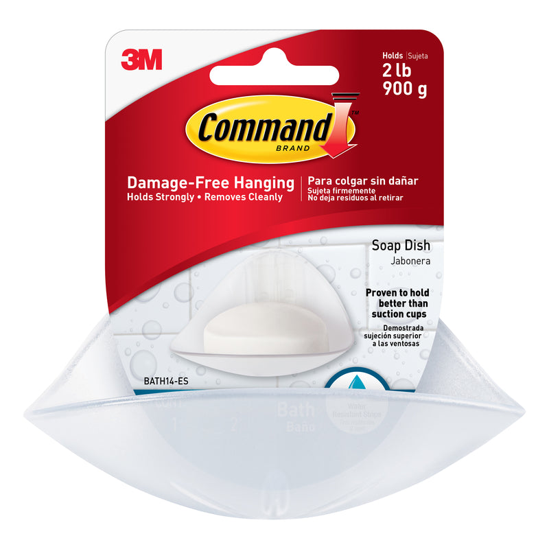 COMMAND - 3M Command Frost White Plastic Soap Dish