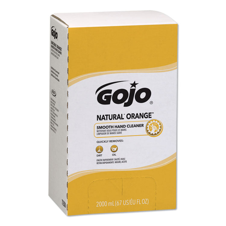 GOJO - NATURAL ORANGE Smooth Lotion Hand Cleaner, Citrus Scent, 2,000 mL Bag-in-Box Refill, 4/Carton